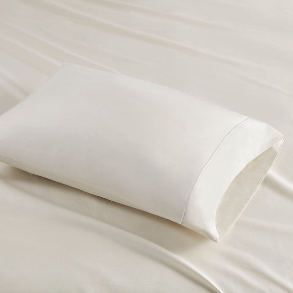JLA Home Croscill - 500TC Egyptian Cotton Sateen Sheet Set — 500-thread-count, luxe Baratta stitch hem, breathable comfort Ivory CCS20-037