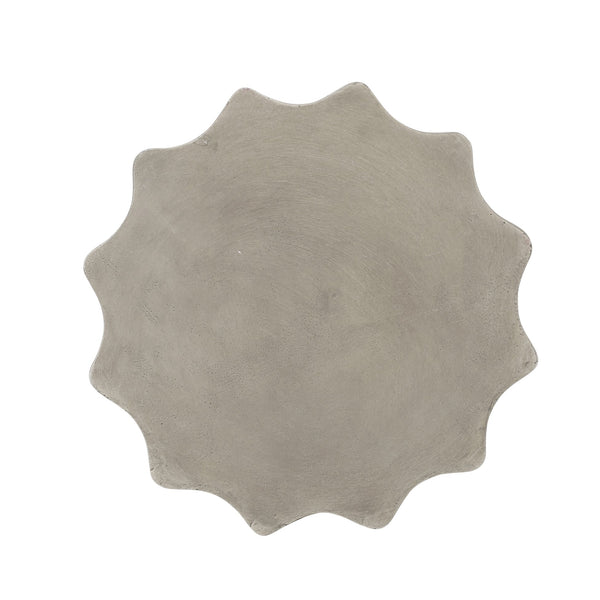 English Elm Christopher Knight Home® - CANIS Grey Side Table – Magnesium Oxide Concrete Outdoor End Table with Sunburst Top & Hourglass Shape 69458.00CONRT