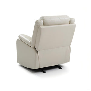 English Elm Glory PU Reclining Loveseat with Channel Tufted Back for Lumbar Support and Compact Spaces Comfort Off White 26 L x 33 W x 30 H B078108418