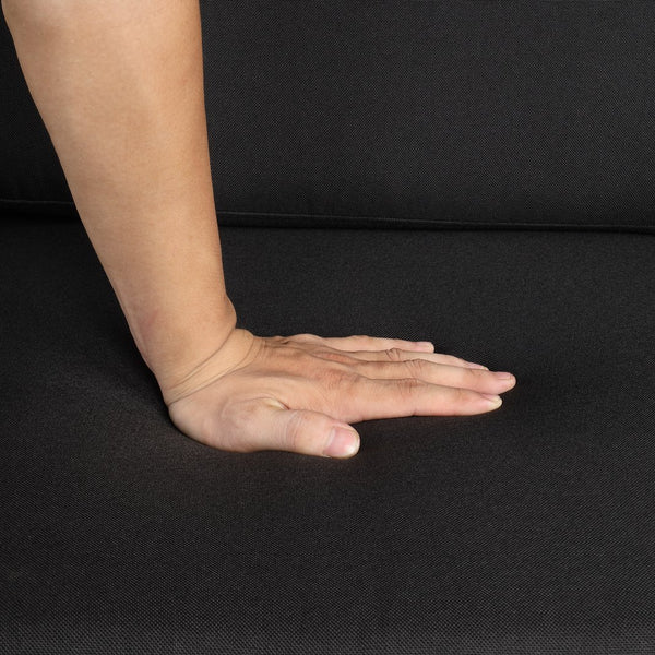 English Elm 57.9" Orisfur Pull Out Sofa Bed Loveseat Sleeper with Twin Memory Mattress, Linen Upholstery, USB Ports Black N719P210624B