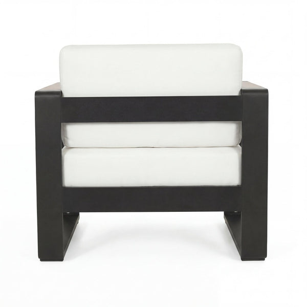 English Elm Giovanna Outdoor Club Chair Powder Coated Aluminum Slatted Resort Patio Seat N776P449941W