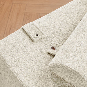English Elm High-Density Pure Sponge Sofa Foldable Tatami Lounger Velvet Foam Seat Portable Sofa Bed for Small Spaces Beige W1765P342017