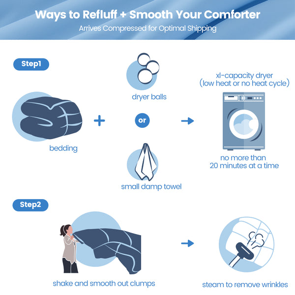 JLA Home Main Street - Cooling breathable comforter with lightweight 170gsm nylon-spandex blend for year-round temperature control Gray OLX10-0007