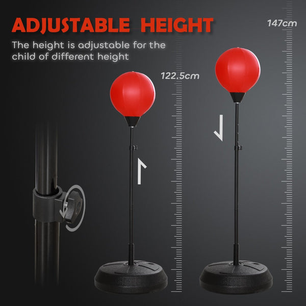 English Elm Qaba Kids Punching Bag Set With Adjustable Height, Gloves & Stable Stand - Fun Sports Toy For Ages 5-10 W2225P249765-GIGA