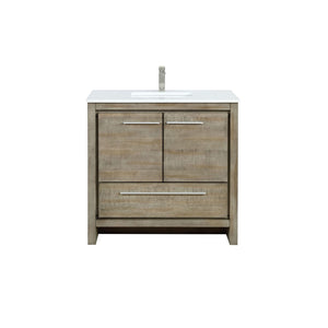 English Elm Rustic Acacia Bath Vanity With Cultured Marble Top & Brushed Nickel Faucet - Durable & Stylish Storage B2731P259361-GIGA