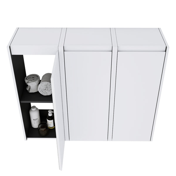 English Elm 12" Bathroom Side Cabinet - Space-Saving Design With Reversible Soft-Close Doors For Modern Storage W999S00279