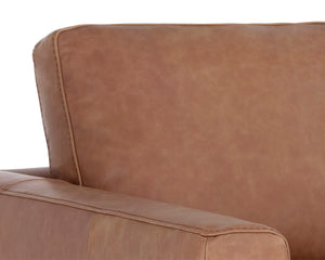 Sunpan BAYLOR Armchair - Luxurious Marseille Camel Leather, Classic Design with Modern Comfort & Style 106945