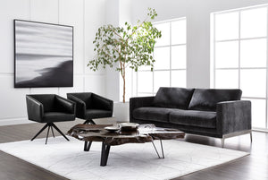Sunpan RUSTEAK Handcrafted Teak Root Coffee Table - Unique Live-Edge Design with Sturdy Black Iron Base 102690