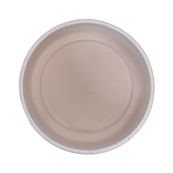 English Elm 2 Pieces Ceramic Flowerpot Set - Elegant Milk White Planters Perfect For Indoor & Outdoor Décor W3273P322550