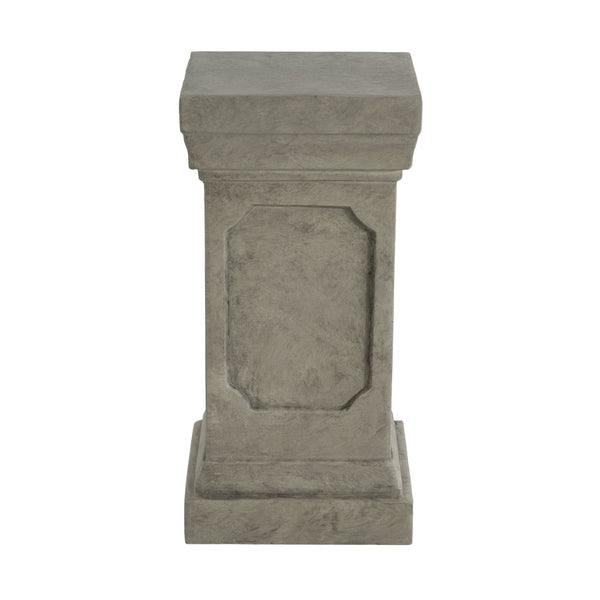 English Elm 19.25'' Mgo Square Column Pedestal Plant Stand for Indoor Outdoor Garden Spaces N772P334166G