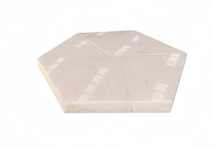 English Elm Hexagon Marble Tile: Snow Mountain White Natural Stone For Luxurious Walls & Floors, 12 Pcs Box W1696P262341