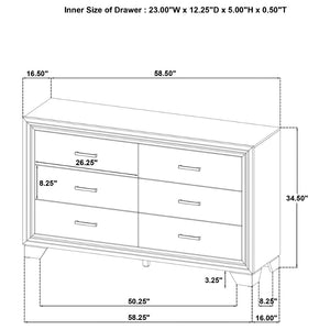 English Elm Mckee Queen Bedroom Set White Panel Bed Dresser Nightstand Mirror Four Piece Suite B062S01774