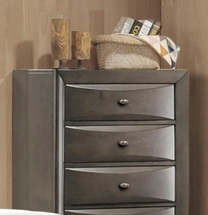 English Elm Transitional White Chest Solid Wood Dovetail Drawers Nickel Pulls Bedroom Storage B2741P372200