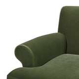 English Elm Alana Lawson Three-Cushion Tightback Sofa, Olive Green Performance Velvet