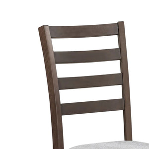 English Elm Wogy Ladder Back Dining Chairs Set of 2 Walnut Wood Frame Upholstered Seat B056P417084