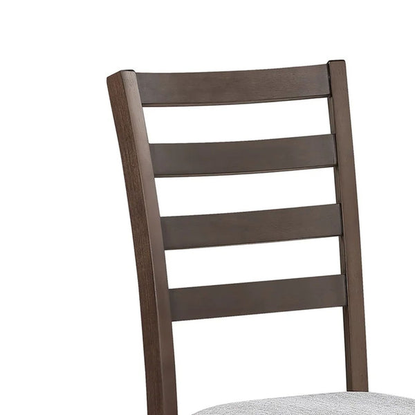 English Elm Wogy Ladder Back Dining Chairs Set of 2 Walnut Wood Frame Upholstered Seat B056P417084