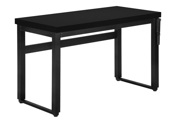 English Elm Computer Desk – Adjustable Standing Workstation, Modern Black Laminate & Metal, Perfect For Home Office B2710P219897