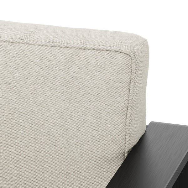 English Elm Christopher Knight Home® - MAYA 4pc Outdoor Patio Aluminum Chat Set in Matte Black with Plush Beige UV-Resistant Cushions, Glass Top MAYA4PCSETBG