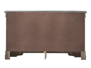 English Elm Verona G6702-D Dresser - Sleek Metallic Black With Silver-Champagne "X" Motif & Spacious Storage Solutions B078108374-GIGA