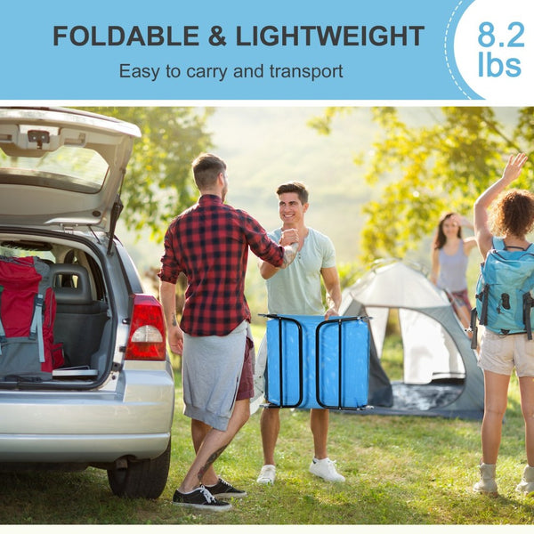 English Elm Outsunny Folding Chaise Lounge Chair - Adjustable Outdoor Recliner With Breathable Mesh & Headrest W2225P217766-GIGA