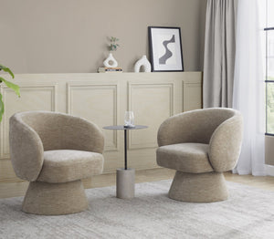 English Elm Swivel Accent Chair Silver Velvet Seat Gold X Pedestal Base Glam Living Room Light Brown B202P471333