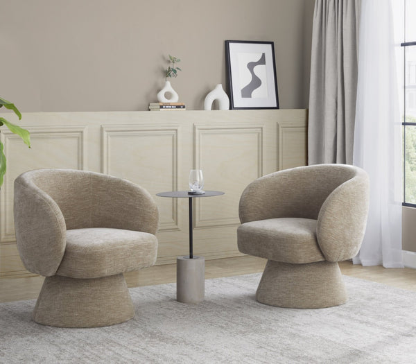 English Elm Swivel Accent Chair Silver Velvet Seat Gold X Pedestal Base Glam Living Room Light Brown B202P471333