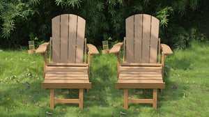 English Elm 2-Piece All-Season Outdoor Lounge Chairs For Patios – Stylish, Weather-Resistant Comfort & Storage W2085P363079