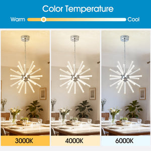 English Elm 24-light Bubble Glass Pillar Chandelier Silver Sculptural Pendant for Dining Entryway W5008P391472