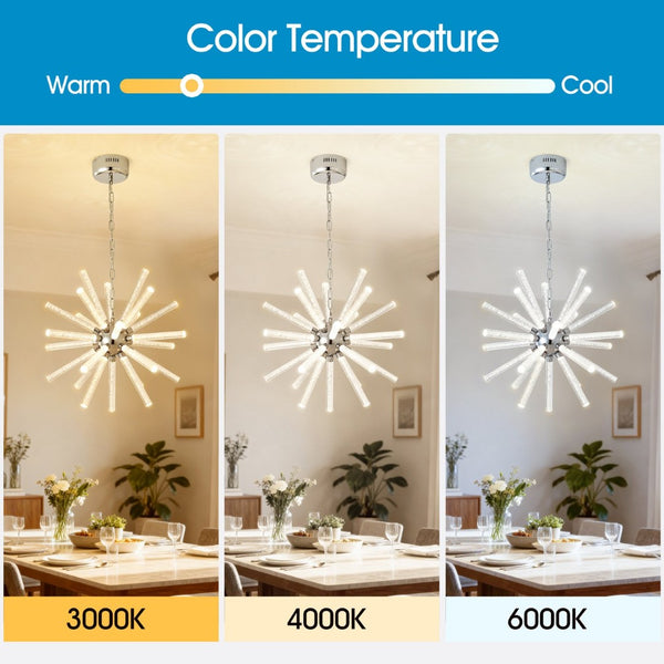 English Elm 24-light Bubble Glass Pillar Chandelier Silver Sculptural Pendant for Dining Entryway W5008P391472