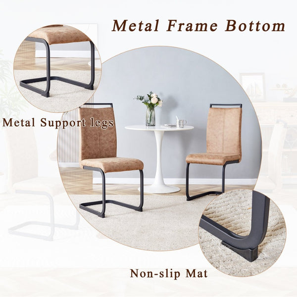 English Elm Black Wood Grain Mdf Dining Set Seats Four with Brown Fabric Upholstered Chairs W1151S04401