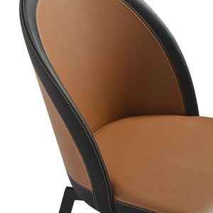 English Elm Abel Swivel Faux Leather Dining Chair Set Contoured Back Industrial Modern Style B2736P464804