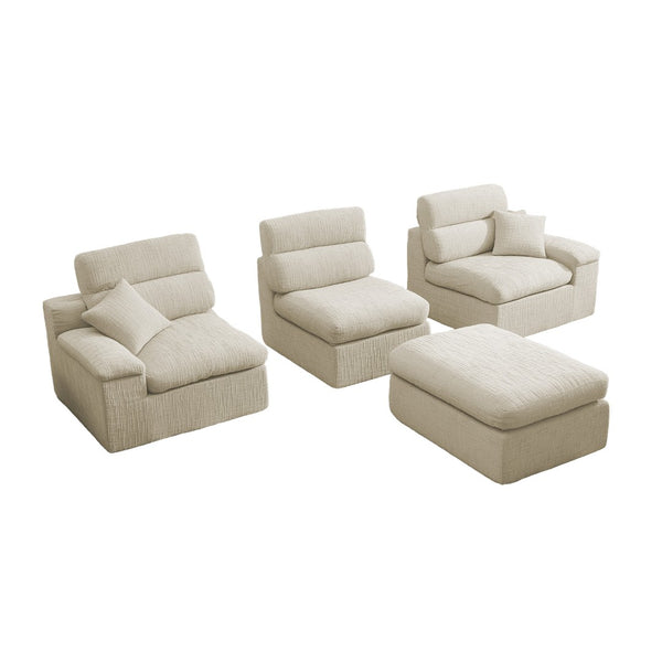English Elm Corner Chenille Sectional Sleeper Sofa with High Back Support for Apartment Living Green,Light Sage Green W5532S00034