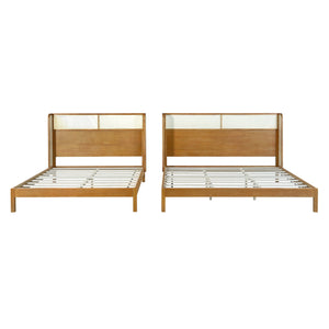 English Elm Christopher Knight Home® - Premium Rubber Wood King Bed Frame With Headboard - Stylish Mid Century Modern Design For Comfort N770P290471N_N770P290482N