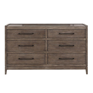 English Elm Montrose Six Drawer Dresser Poplar and Birch Build with Forged Iron Hardware B108P481213