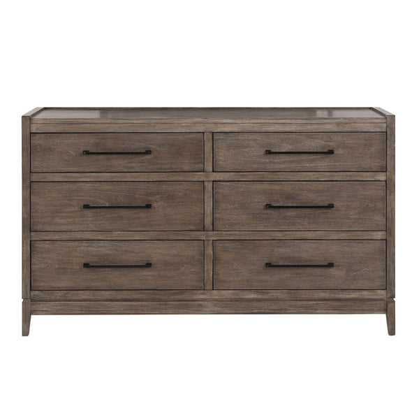English Elm Montrose Six Drawer Dresser Poplar and Birch Build with Forged Iron Hardware B108P481213