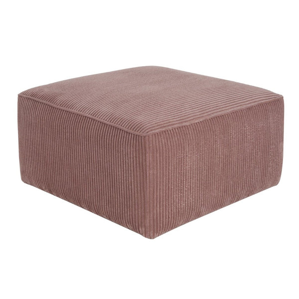 English Elm Upholstered Corduroy Square Ottoman Plywood Frame Sectional Footrest for Living Room Pink N757P414087P
