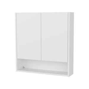 English Elm Gaviota Modern Wall Medicine Cabinet with Two Tilt-Out Doors, Three Shelves, Scratch-Resistant White B128P375287
