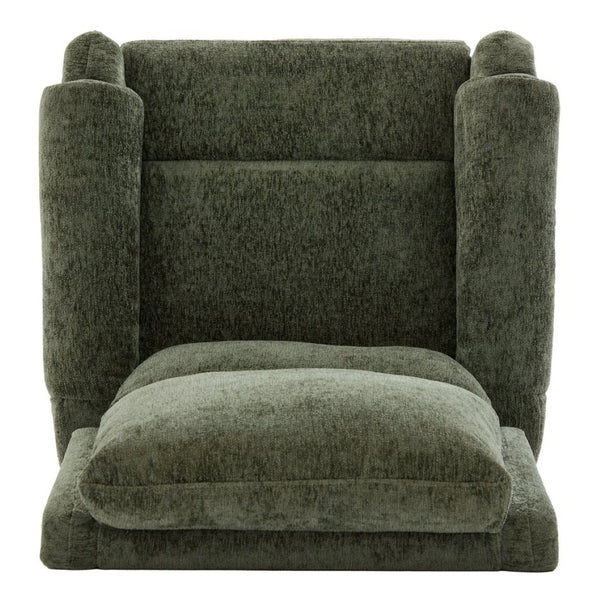 English Elm Manual Recliner Swivel Rocker Massage Chair Chenille Nursery and Living Room Seat Green N763P347287F