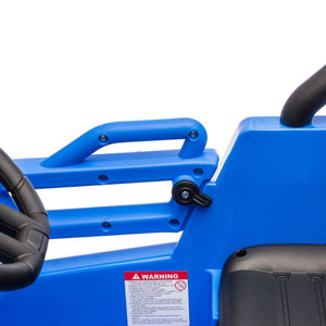 English Elm 12v Kids Electric Utv with 4-wheel Suspension Anti-collision Bar and 2-hour Battery Blue W1578P343327