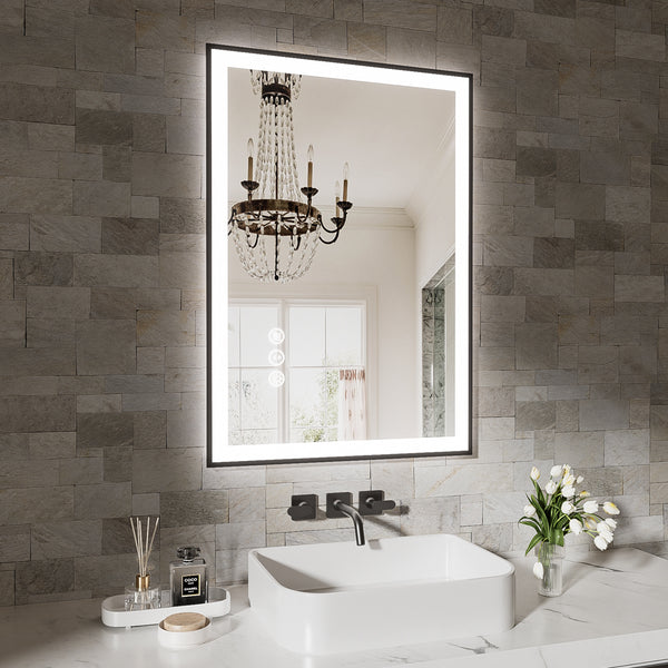 English Elm 24X36 Frameless Led Bathroom Mirror - Smart Anti-Fog Technology, Dimmable Lighting & Modern Design T3757P346983