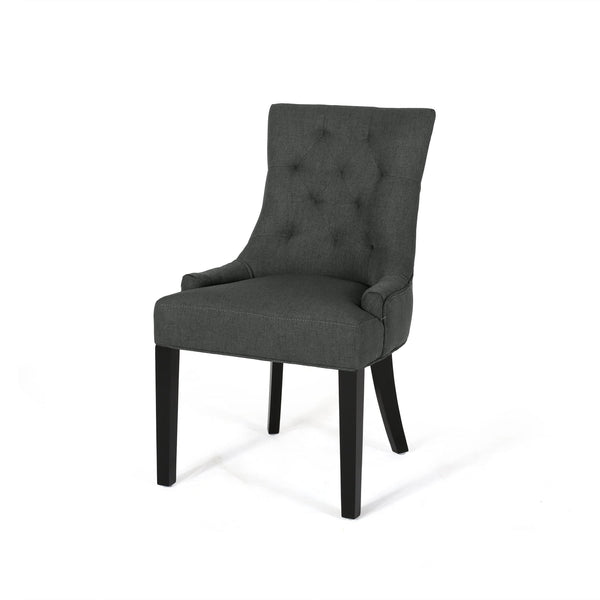 English Elm Christopher Knight Home® - Cheney Dining Chairs Set Of 2 - Contemporary Comfort With Diamond-Tufted Back And Tapered Legs 54181.00FDGRY