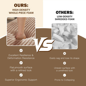 English Elm Modern Full Size Folding Sofa Bed with Plush Corduroy, 2 Pillows, 15" Foam Mattress, No Assembly Required Pink W1885P347085