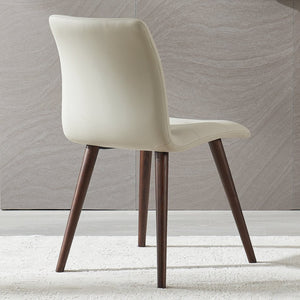 English Elm Dining Chair Set of 2 Mid Century Pu Upholstered Seat with Oak Legs for Any Room W5630P456169