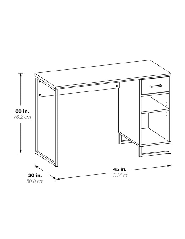 OSP Home Furnishings Hagney Lane Desk Farm Oak