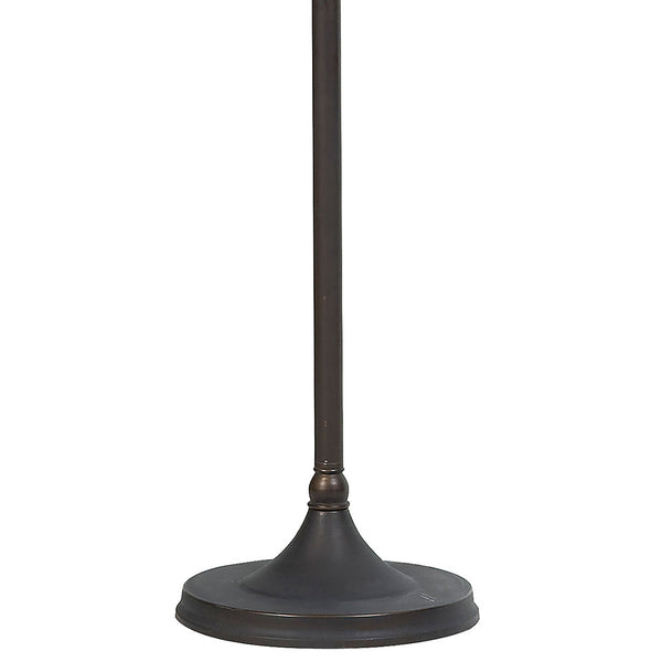 English Elm Madeira Dark Bronze Bell Down Bridge Floor Lamp with Curved Shade Rustic Industrial Metal Base B062P328681