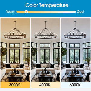 English Elm 53.15 Inch Matte Black 24 Light Wagon Wheel Chandelier for Farmhouse Dining Rooms W5008P392780