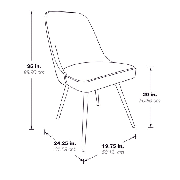 OSP Home Furnishings Martel Swivel Chair Cream
