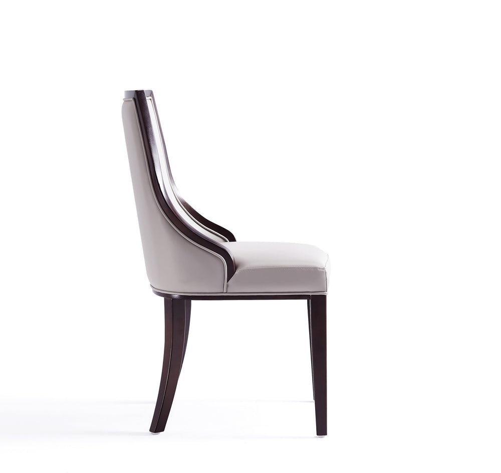 English Elm Grand Upholstered Dining Chairs In Light Gray - Set Of 2, Luxe Comfort & Solid Wood Design B365P397813