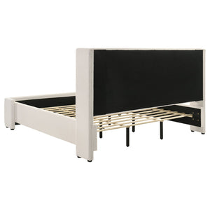 English Elm Froberg Boucle Wingback Platform Bed Upholstered Eastern King Bedroom Frame B062S01719