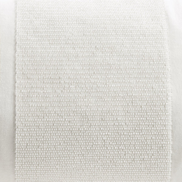 JLA Home Croscill Home - Oblong Canova Cotton Velvet Pillow with Beaded Embroidery, Removable Goose Feather Insert Luxury CHM30-0013